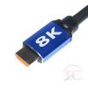 HCT 028-198 HDMI-HDMI 2,1V kábel, 8K, Aranyozott, 1m