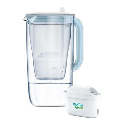 BRITA 1050452 Glass Jug üveg vízszűrő kancsó 2.5L világoskék