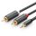 Ugreen 10511 2x RCA kábel aljzat 3.5 mm 1.5 m, fekete