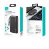 USAMS 20KCD16801 Power Bank 20000 mAh,QC3.0, 22,5W Fekete