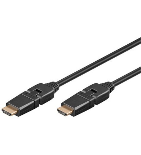 Goobay 31888 HDMI kábel aranyozott ,A 1,5m,360° forgatható