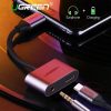 Ugreen 50596 USB Type C - USB Type C / 3,5 mm mini jack fejhallgató adapter