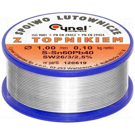 Cynel 51066 Forrasztó ón, ólommentes 1 mm, 250 g