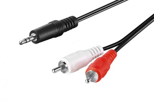 Goobay 51649 2 x RCA apa-3,5mm-es jack apa összekötő kábel, 1,5  m