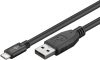 Goobay 55469 kábel USB/USB-C Adat és töltőkábel 3A, 2.0- fekete (3m)