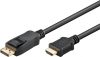 Goobay 64835 DisplayPort v1.1 - HDMI kábel, 1m, 4K/30Hz, Fekete