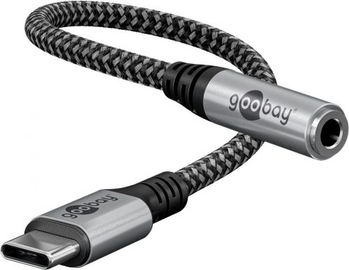 Goobay 74056 Type-C to 3,5 mm adapter – fekete-szürke