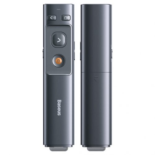 Baseus ACFYB-0G Orange Dot Wireless Presenter, piros  Lézerrel, Windows, Macos, Szürke