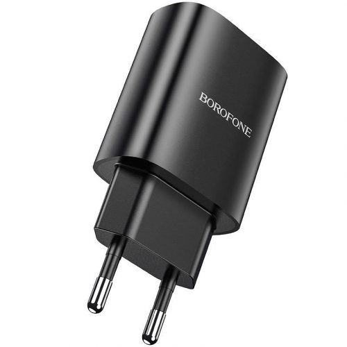 Borofone Hálózati töltő adapter BN1 Innovative - USB + 1db Lightning kábel - 2.1A fekete