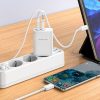 Borofone BN10 hálózati töltő USB + USB-C QC3.0 PD 65W, fehér