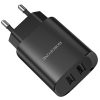 Borofone Hálózati töltő adapter BN2 Super - 2xUSB - 2.1A fekete