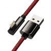 Baseus Legend 90 fokban döntött USB - Lightning kábel 2.4A 1m piros (CACS000009)