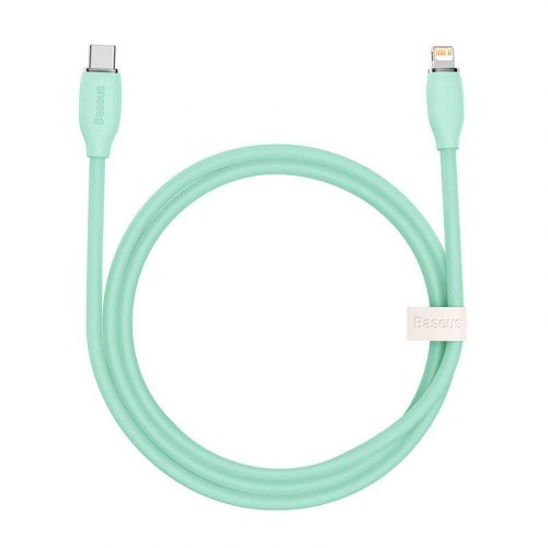 Baseus CAGD020106 Jelly Cable USB-C apa 2.0 - Lightning apa Adat és töltőkábel - Zöld (2m)