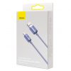 Baseus CAJY000105 Crystal Shine Series Fast Charging Data Cable USB-A apa 2.0 - Lightning apa Adat és töltőkábel - Ibolya (2m)