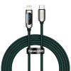 Baseus USB-C-Lightning kijelzőkábel, PD, 20 W, 2 m, zöld (CATLSK-A06)