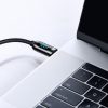 Baseus adatátviteli kábel, USB töltő - Type-C / Type-C, 1m, 100W (20V/5A), LED jelző, PDgyorstöltés támogatás, törésgátló - FEKETE - CATSK-B01