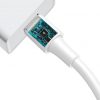 Baseus CATSW-G02 USB/USB-C adat- és töltőkábel, VOOC Quick Charge 3.0 gyorstöltés, 5A, 2m, fehér