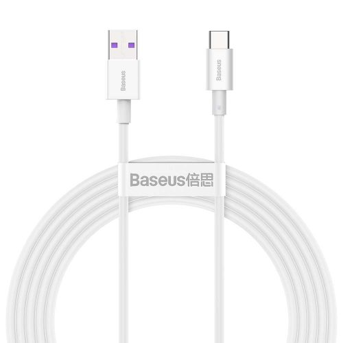 Baseus CATYS-A02 tartós kábel USB/USB-C 6A, 2m, fehér