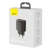 Baseus CCXJ-B01 Compact hálózati töltő USB Type-C / USB-A 20W 3A QC3.0 - Fekete