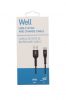 Well Cable USB/USBC 1BK01 WL C-típusú gyorstöltő kábel 3A, 1m