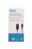 Well Cable USB/UUSB 1BK01 WL micro-USB kábel 2.1A, 1m