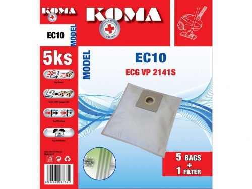 KOMA EC 10 Microfilteres porszívó porzsák 5db/cs. + 1 db. filter