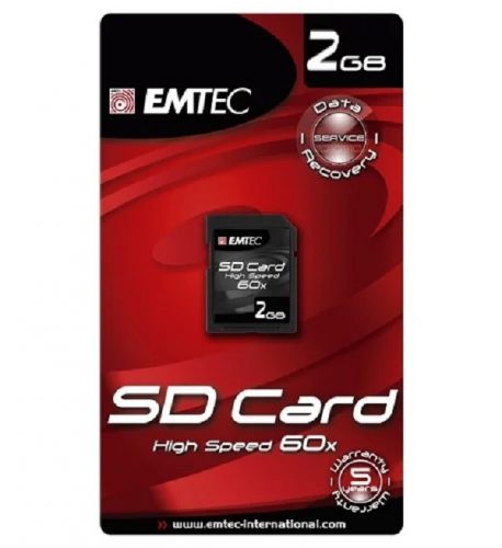 EMTEC SD 2 Gb memóriakártya ECO 18Mb/s, Emtec SDHC 2Gb