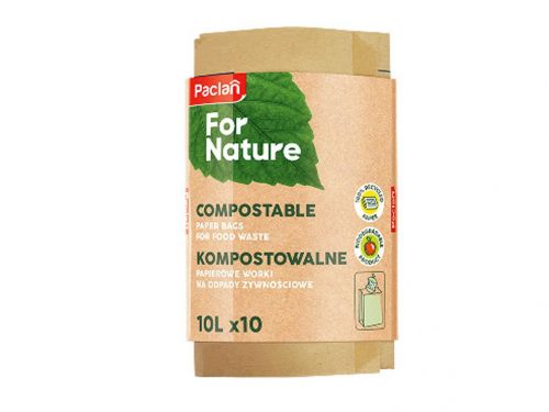 PACLAN FOR NATURE KOMPOSZTÁLHATÓ PAPÍRZACSKÓ 10LITERES (10DB/CSOMAG)