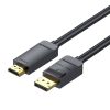 Vention HAGBI Displayport 1.2 - HDMI 1.4, 3m (fekete), kábel