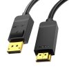 Vention HAGBI Displayport 1.2 - HDMI 1.4, 3m (fekete), kábel