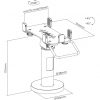 MYW HT-35L POS terminál tartó, dönthető, forgatható