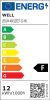 Well LEDLC-A6012E27-12-WL E27 LED12W 1160lm 6500K hideg 240° - 80W izzó helyett