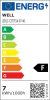 Well LEDLC-C377E14-07-WL E14 LED gyertya 7W 660lm 6500K  - 50W izzó helyett