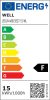 Well LEDLN-A6015E27-15-WL E27 LED15W 1500lm 4000K hidegfehér 240° - 100W izzó helyett