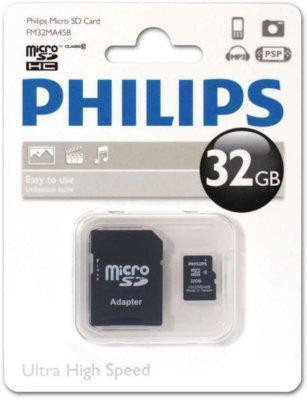 Philips Micro SDHC Memóriakártya 32GB Class 10 UHS-I U1 Adapter (PH669111)