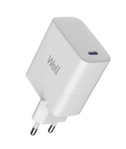 Well PSUP-USB-WPD6501WE-WL 1xUSB-C GaN, PD Hálózati töltő – Fehér (65W)