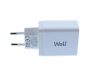 Well PSUP-USB-WPQ4501WE-WL 1xUSB-A QC3.0 1xUSB-C PD Hálózati töltő – Fehér (45W)