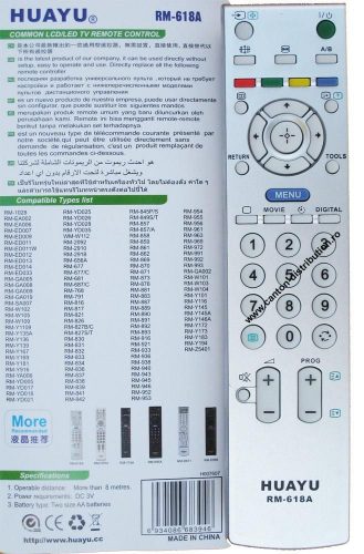 LCD RM-618A Sony Távvezérlő