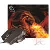 Rebeltec RED DRAGON gamer egér + egérpad