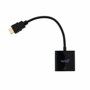 Well Adapt HDMIM/VGAF 0,2BK WL HDMI VGA átalakító adapter