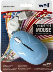Well CMP-Mouse09-BEW Mini optikai egér USB-s