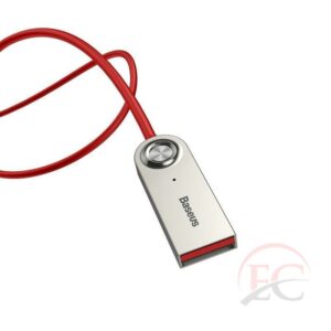 Baseus CABA01-09 USB vezeték nélküli Bluetooth 5.0 AUX adapter jack kábel piros