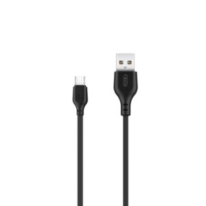 XO NB 103 fekete USB- micro USB kábel 1m, 2,1A