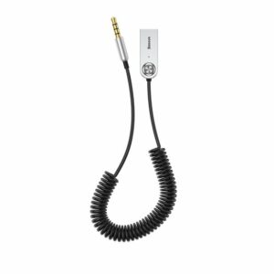 Baseus USB Bluetooth 5.0 AUX adapter jack kábel, fekete (CABA01-01)