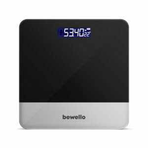 Bewello BW3010GY Személymérleg – 180 kg – elemes – fekete / szürke